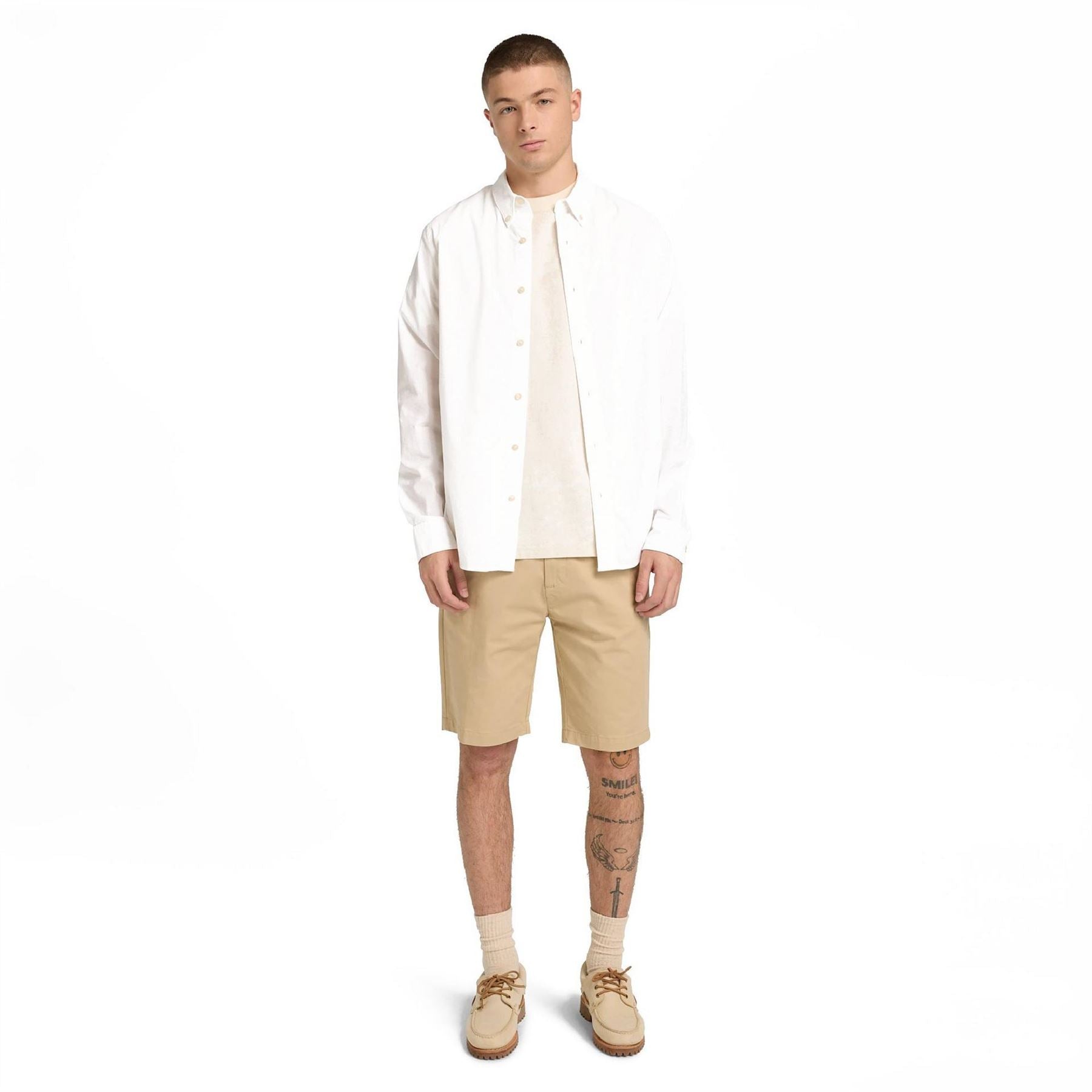 Timberland Long Sleeve Stretch Poplin Shirt bl