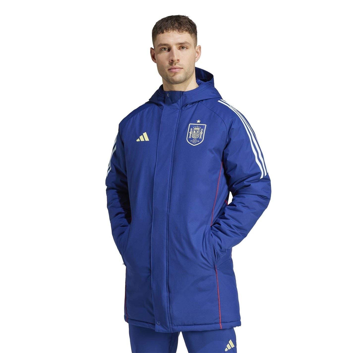 adidas Hooded Side Stripes Parka Coat