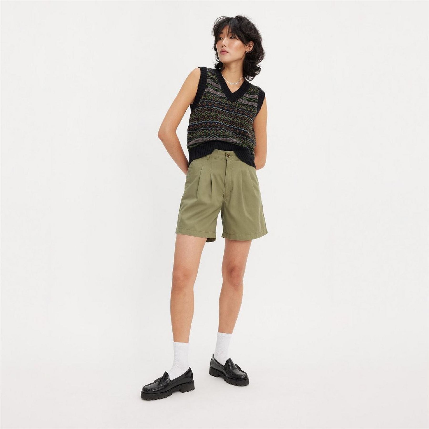 Levis Pleated Trouser Short Deep Lic