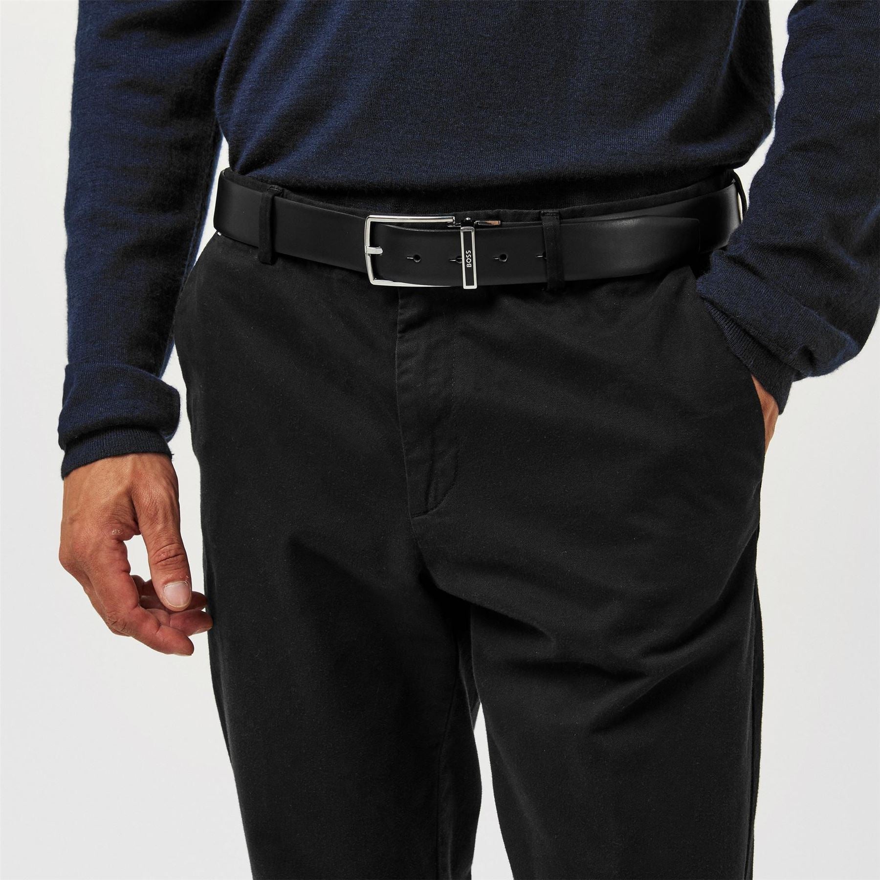 Boss Soft Leather Pin Buckle Belt