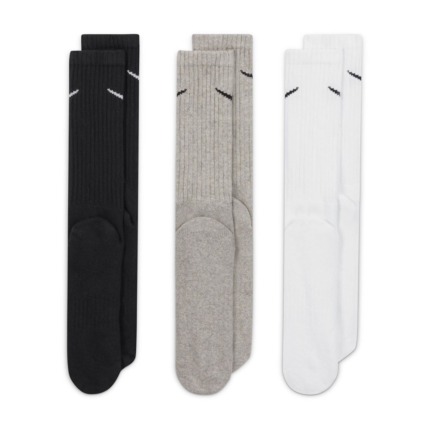 Nike Everyday 3 Pack Cotton Cushioned Crew Socks Unisex