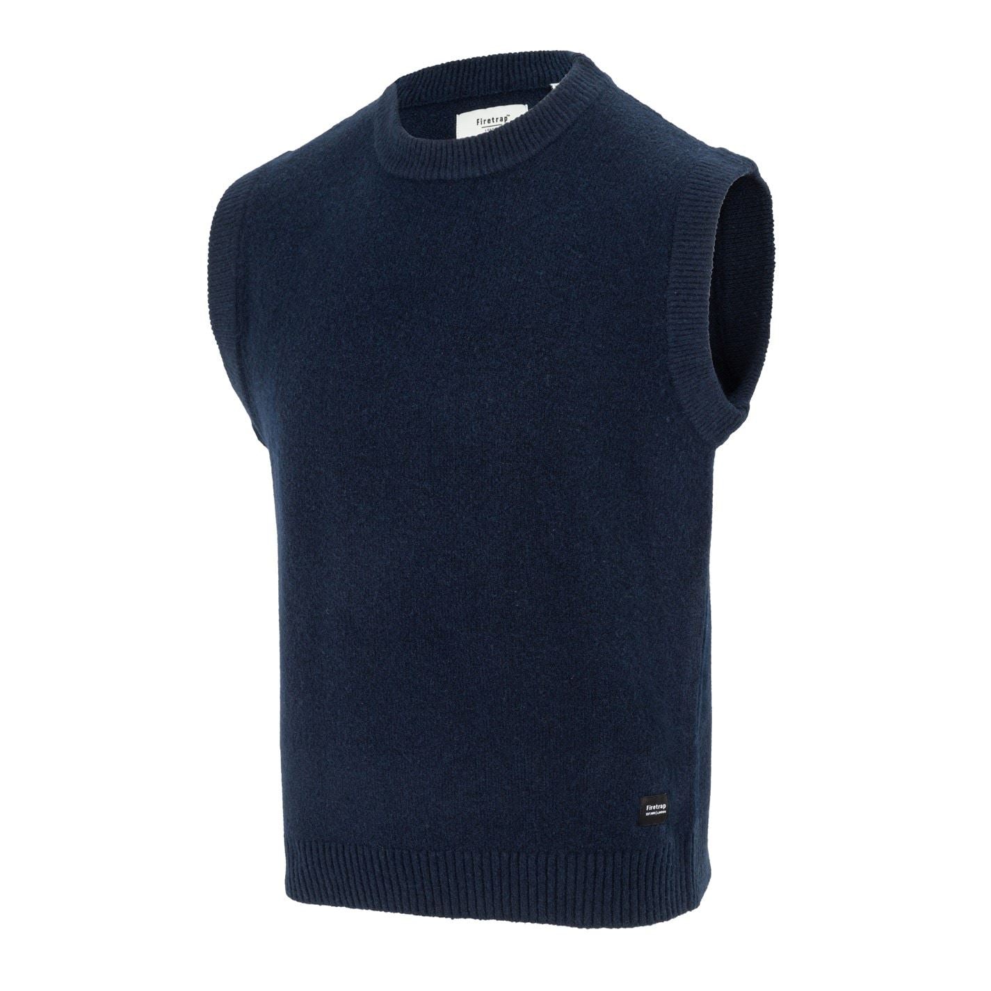 Firetrap Mens Crew Neck Sleeveless Sweater Vest