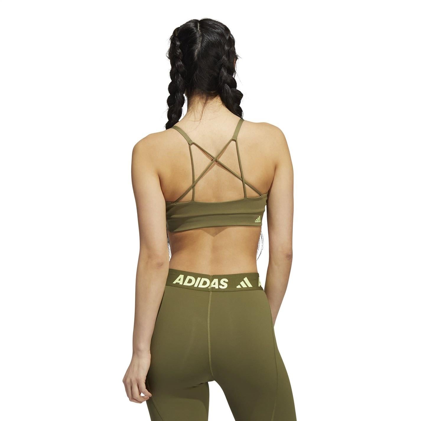 adidas Womens Aeroreact Training Light Support Logo Bra W Low Impact Sports