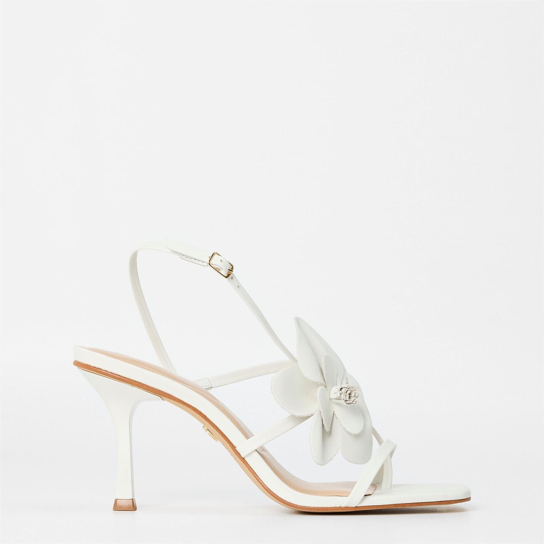 Aldo Floral Open Toe Stiletto Heeled Sandals