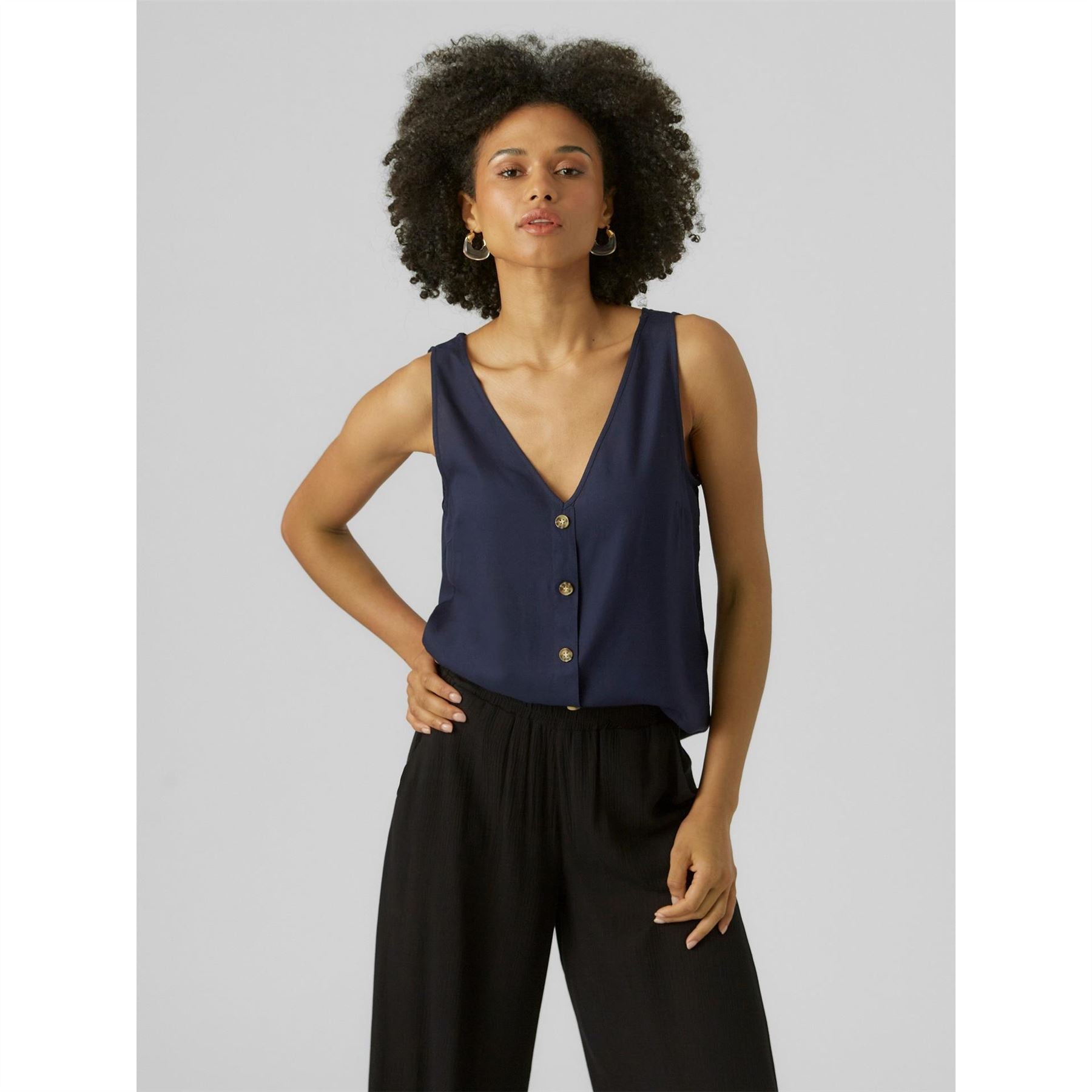 Vero Moda V-Neck Short Sleeve Regular Fit Blouse