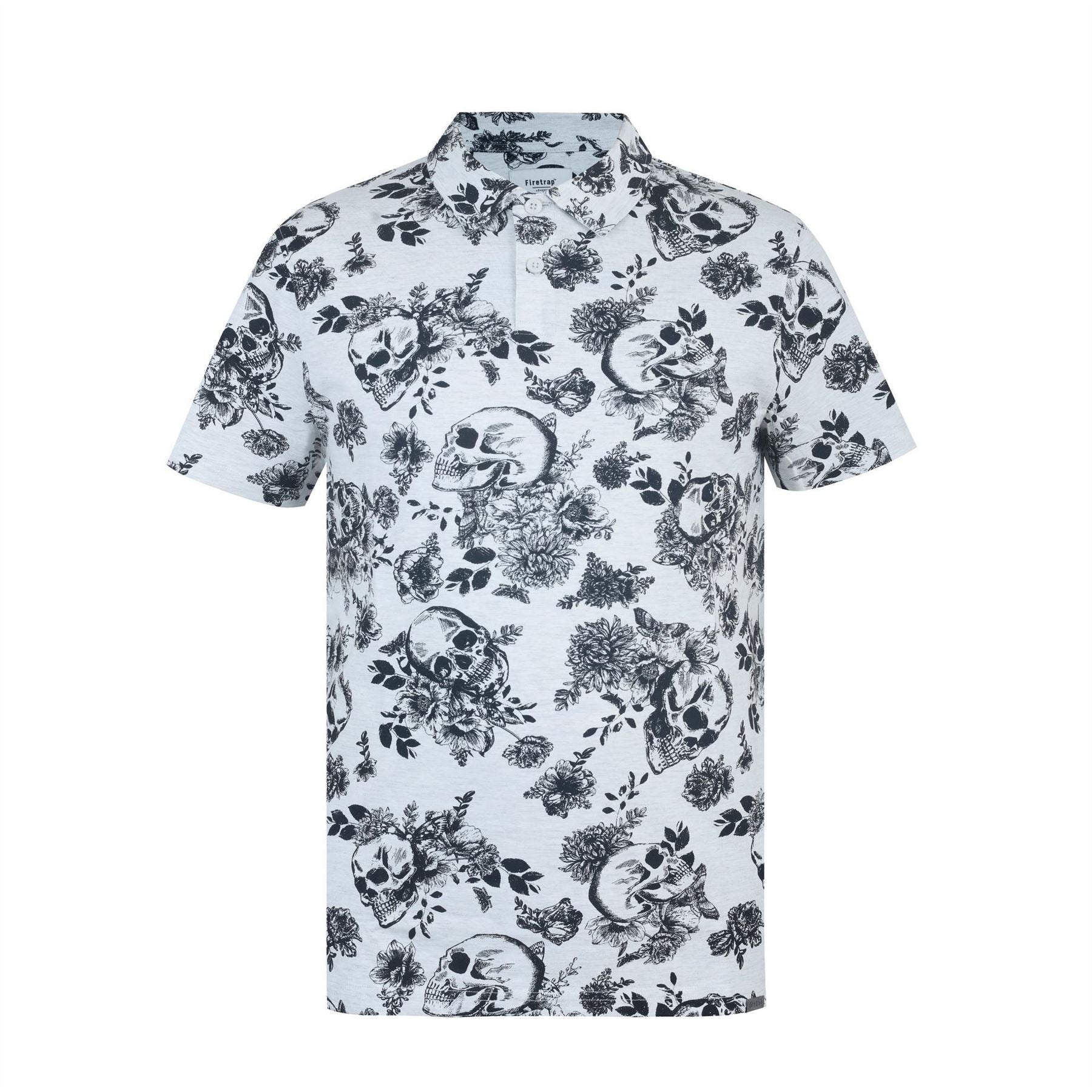 Firetrap Mens All Over Print Polo Top