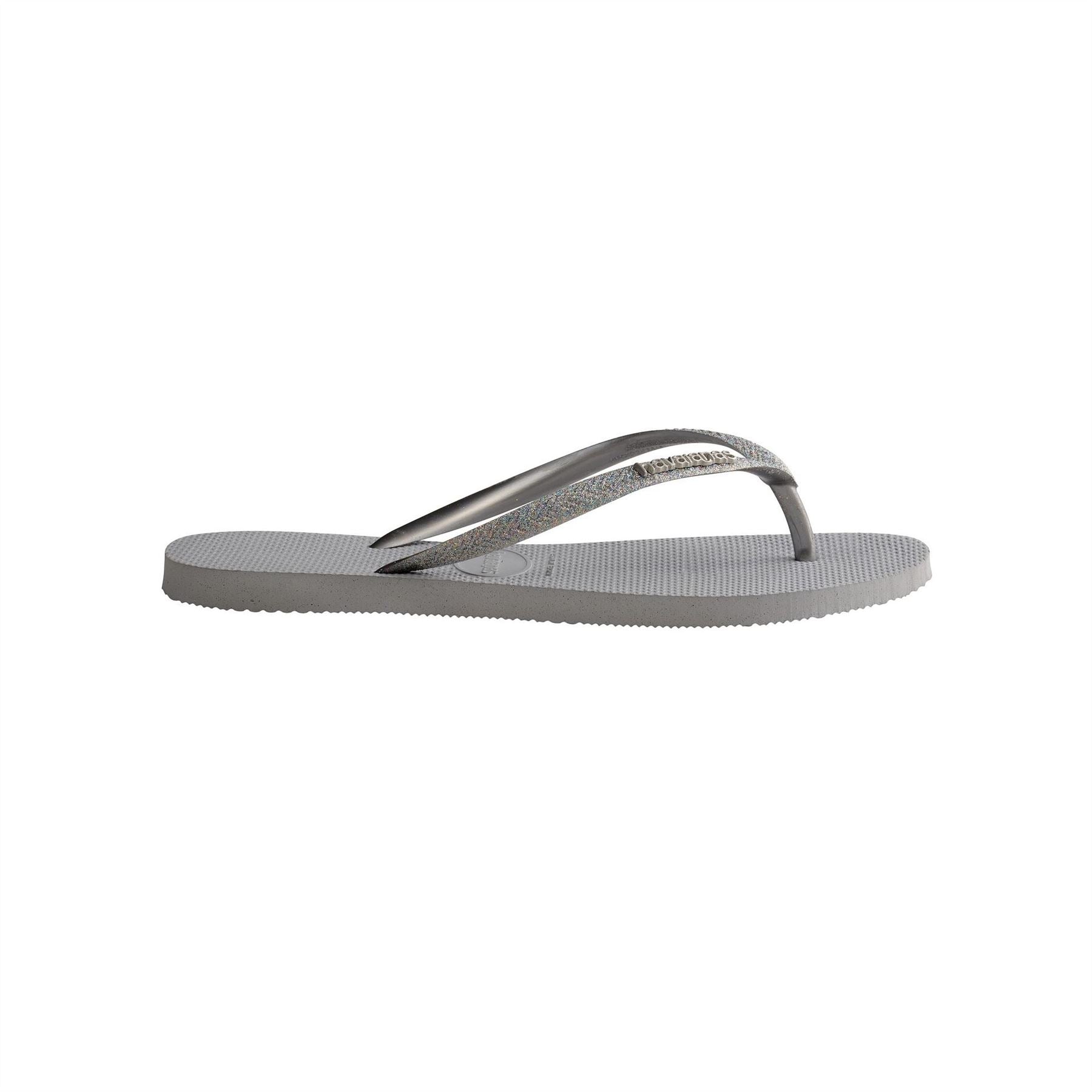 Havaianas Womens Hav. Slim Glitter Ii Ice Grey 37 38 Flip Flops
