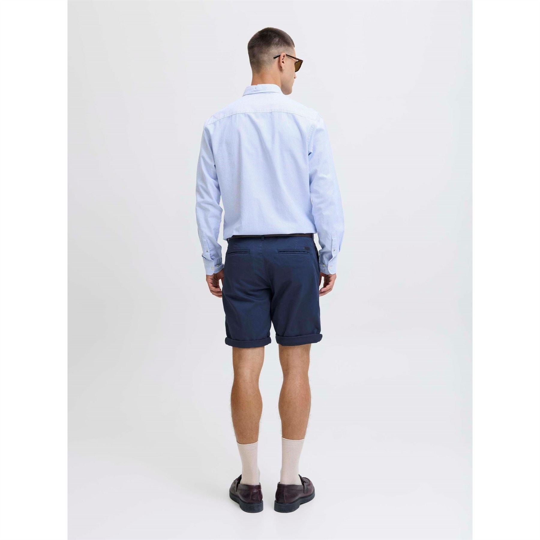 Jack and Jones Bowie Solid Patterned Bermuda Chino Shorts