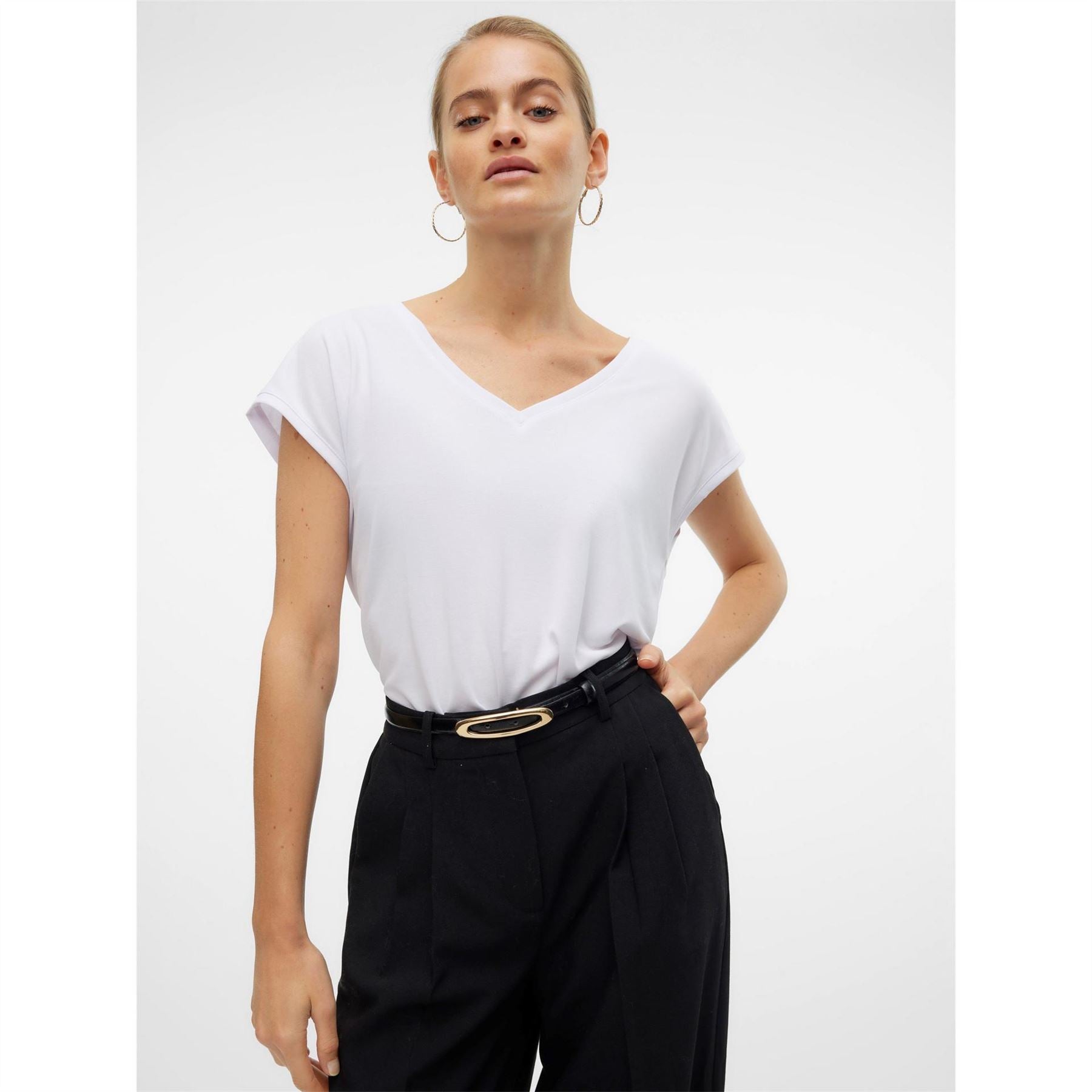 Vero Moda Filli Short Sleeve V Neck Regular Fit T-Shirt