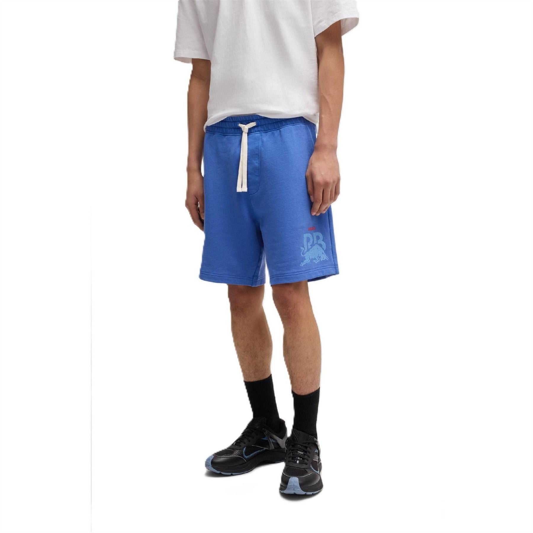 Hugo Solid Bermuda Sweat Shorts with Elasticated Waistband