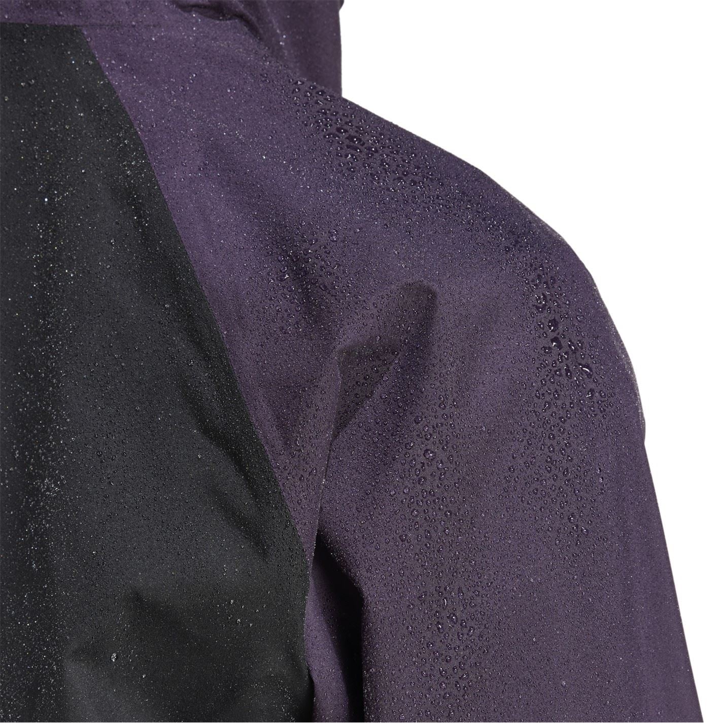 adidas Color Block Front Zipper Pocket Rain Coat