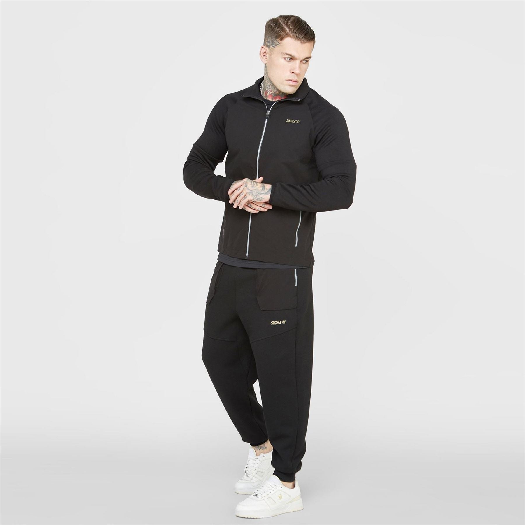 SikSilk Hooded Track Slim Fit Jacket