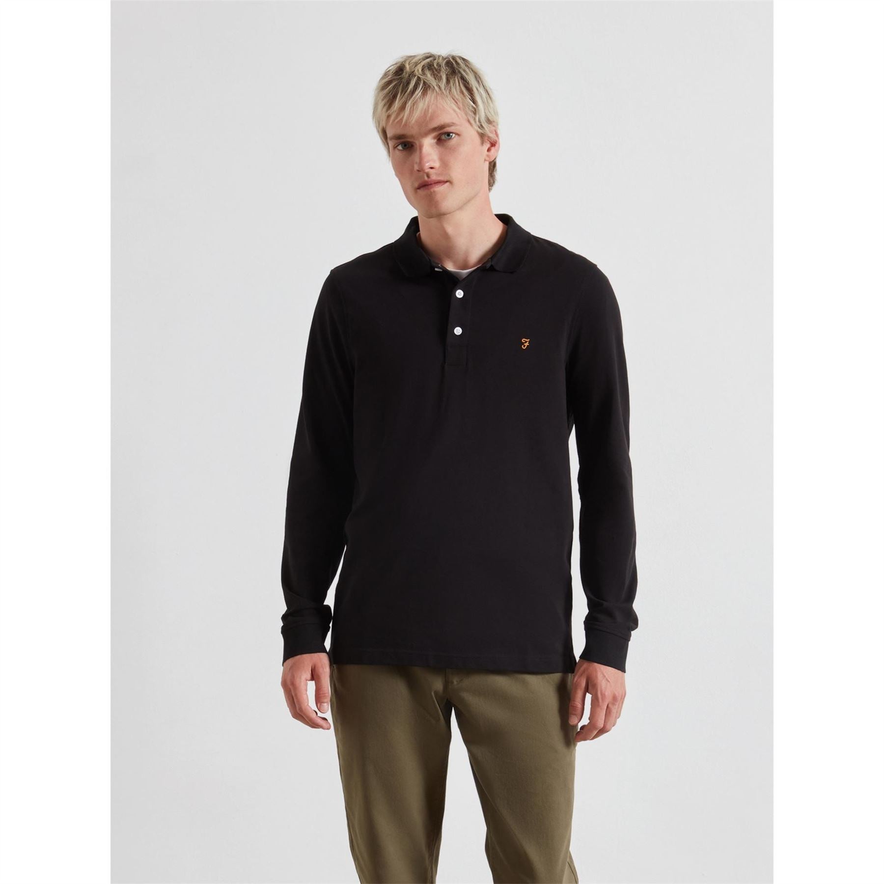 Farah Long Sleeve Regular Fit Polo Shirt