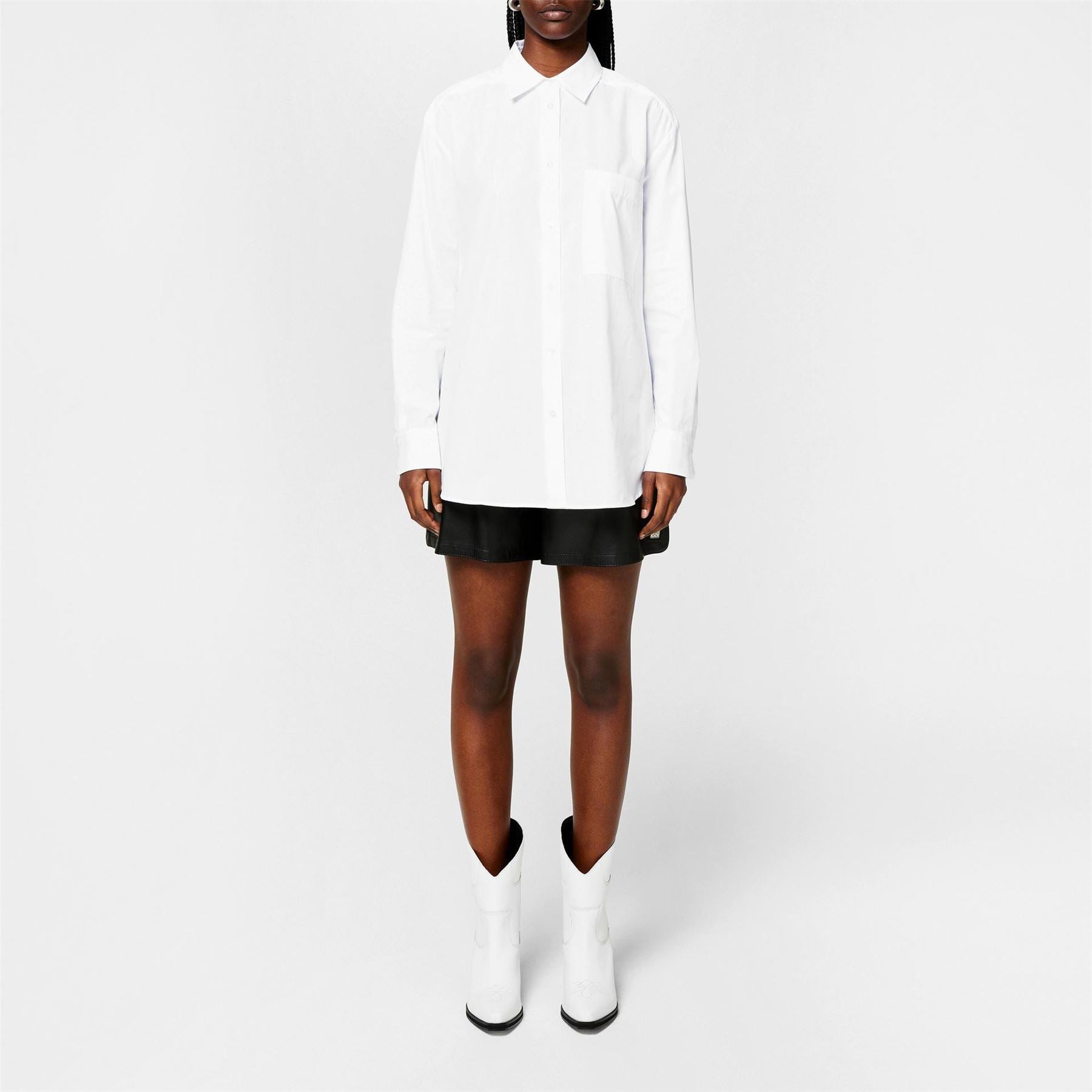 Hugo Oversize Long Sleeve Plain Shirt