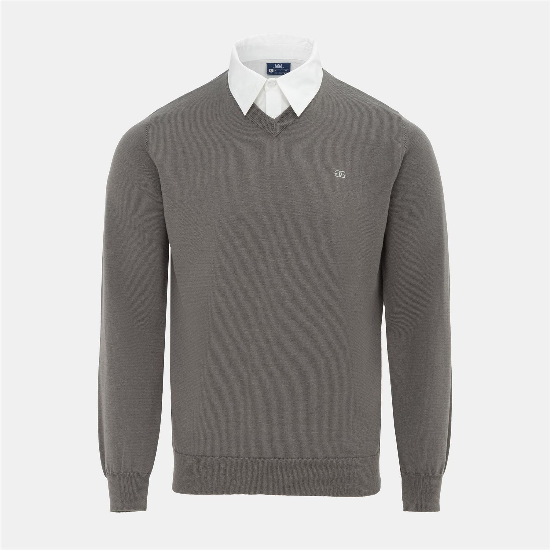 Giorgio Mens Mock V Neck Knitted Sweater