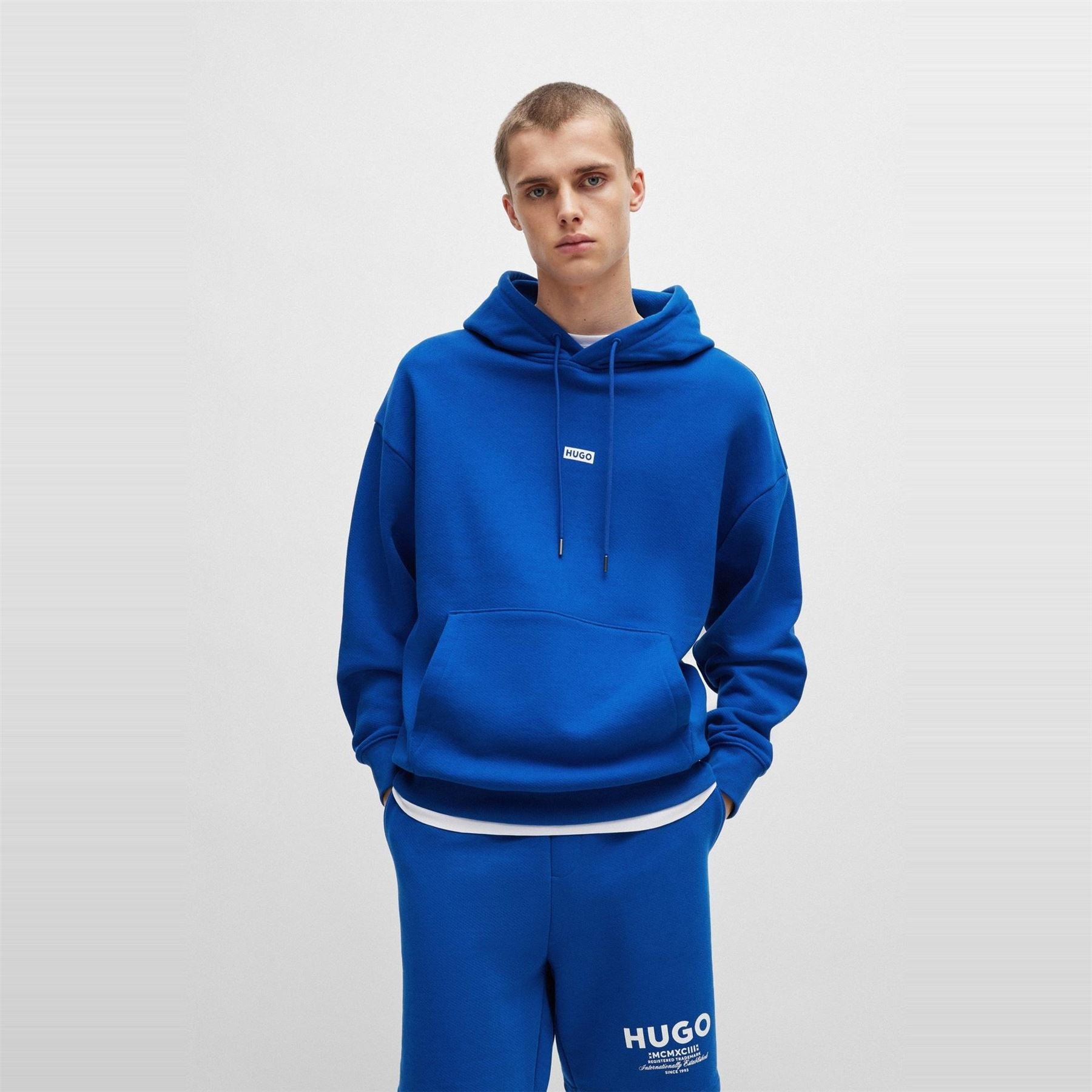 Hugo HUGO Nazardo Drawstring Hoodie with Modern Logo Detail
