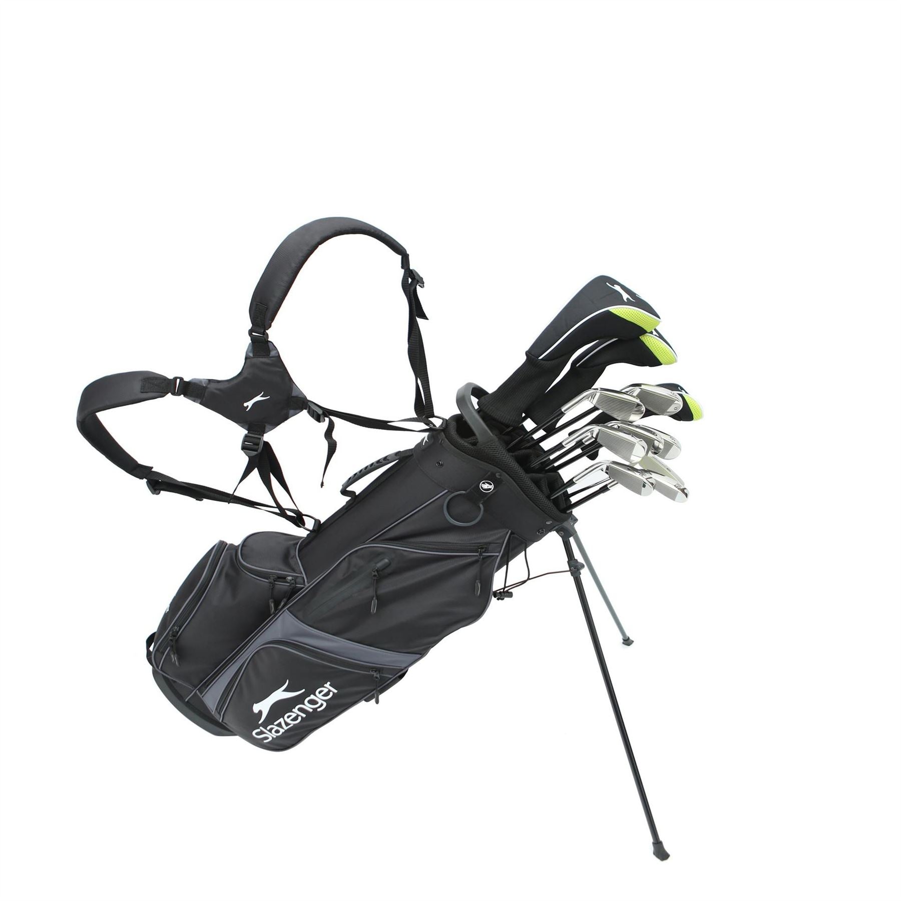 Slazenger Vseries Graphite Shaft Golf Club Set With Stand Bag Mens
