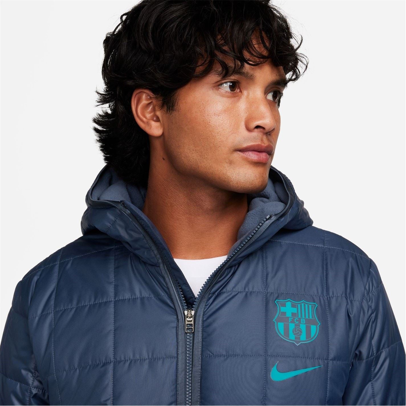 Nike Mens Barcelona Football Synthetic Fill Jacket