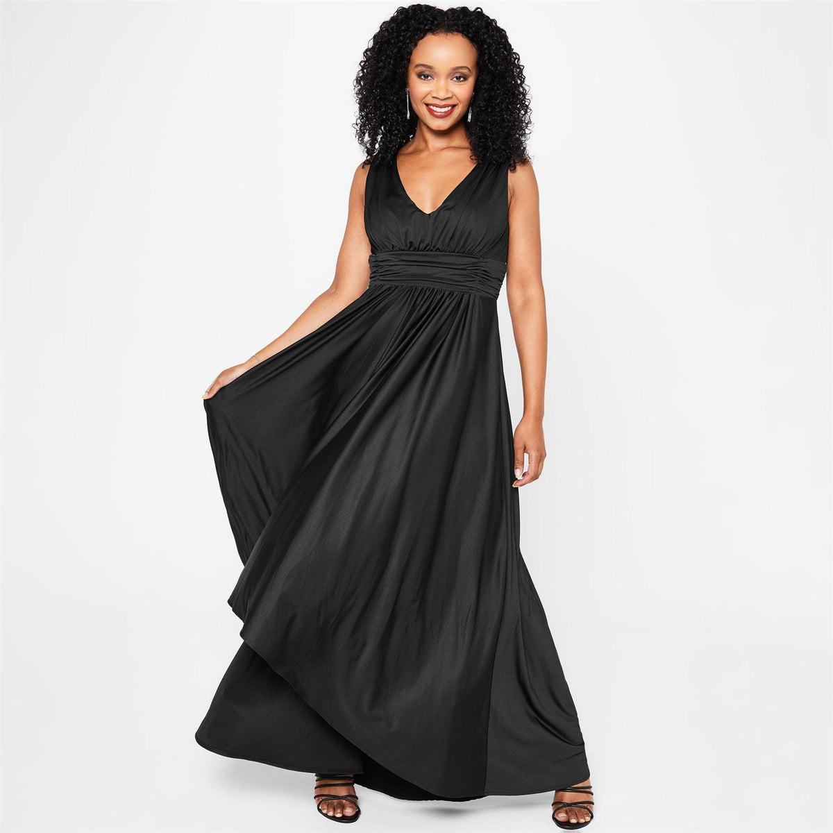 Biba Bridesmaid Dip Hem Maxi Dress