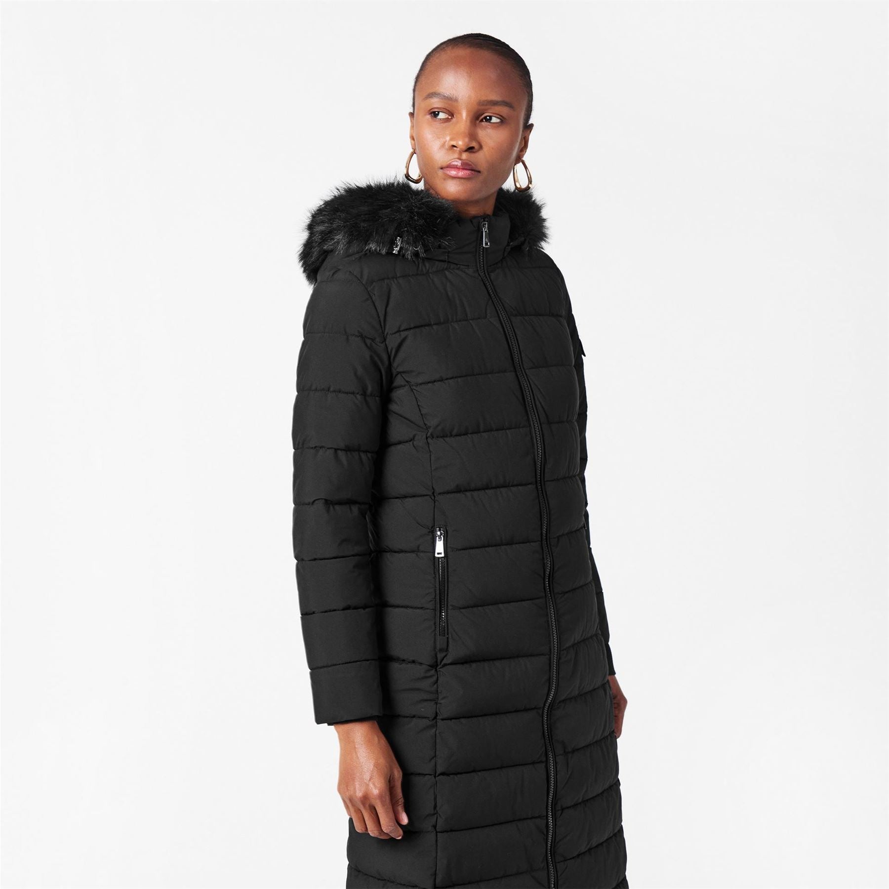 Lauren by Ralph Lauren Real Leather Long Puffer Jacket