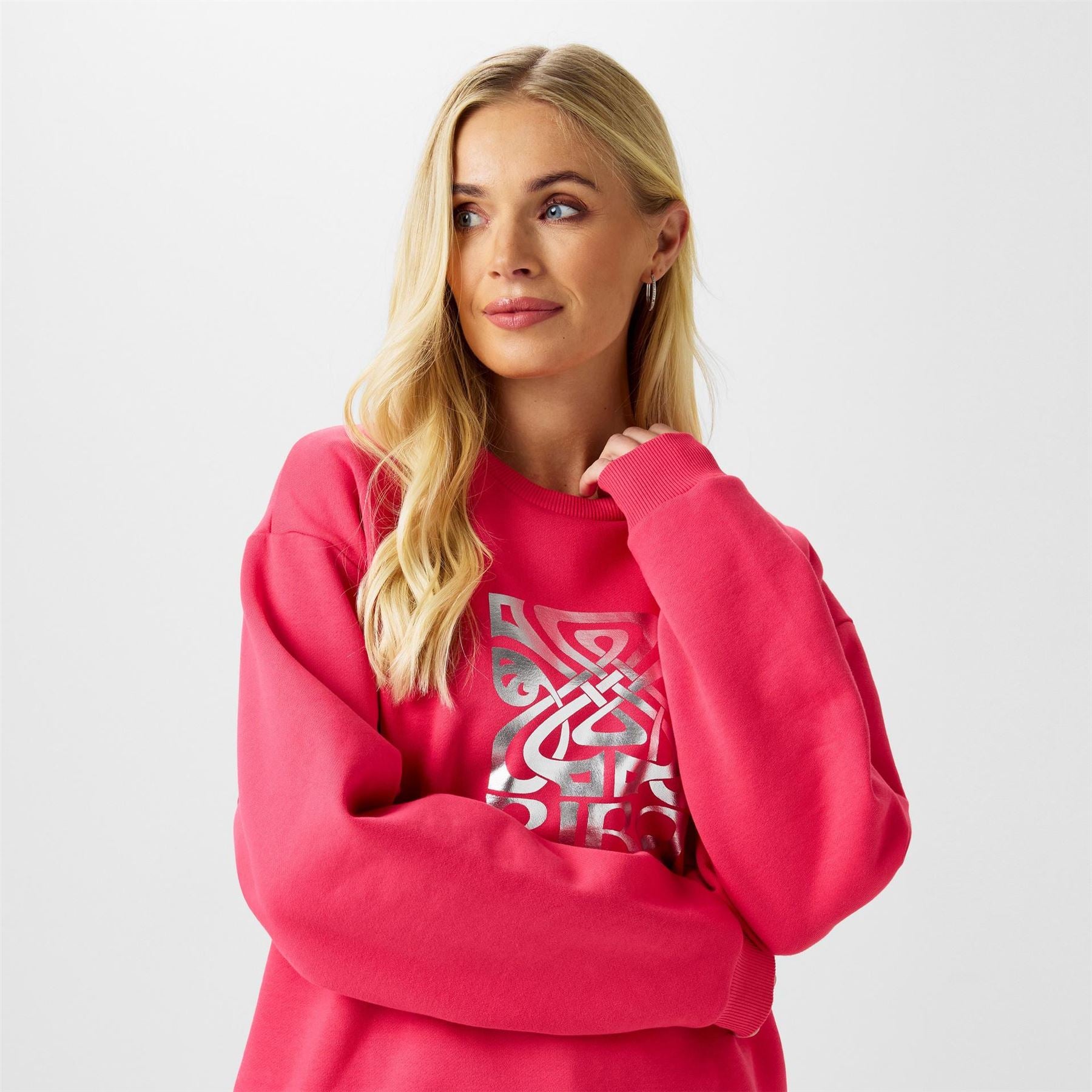 Biba Relaxed Fit Graphic Crew Neck Sweatshirt