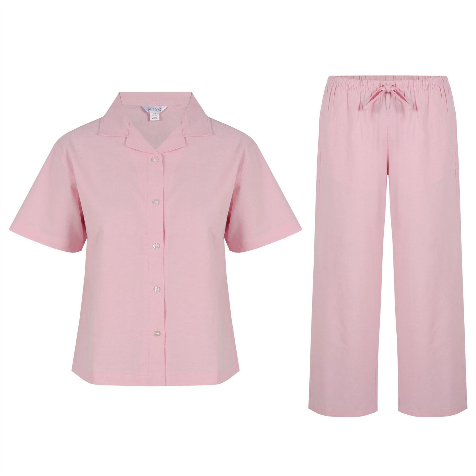 Miso Collared Neck Short Sleeve Shirt Casual Set