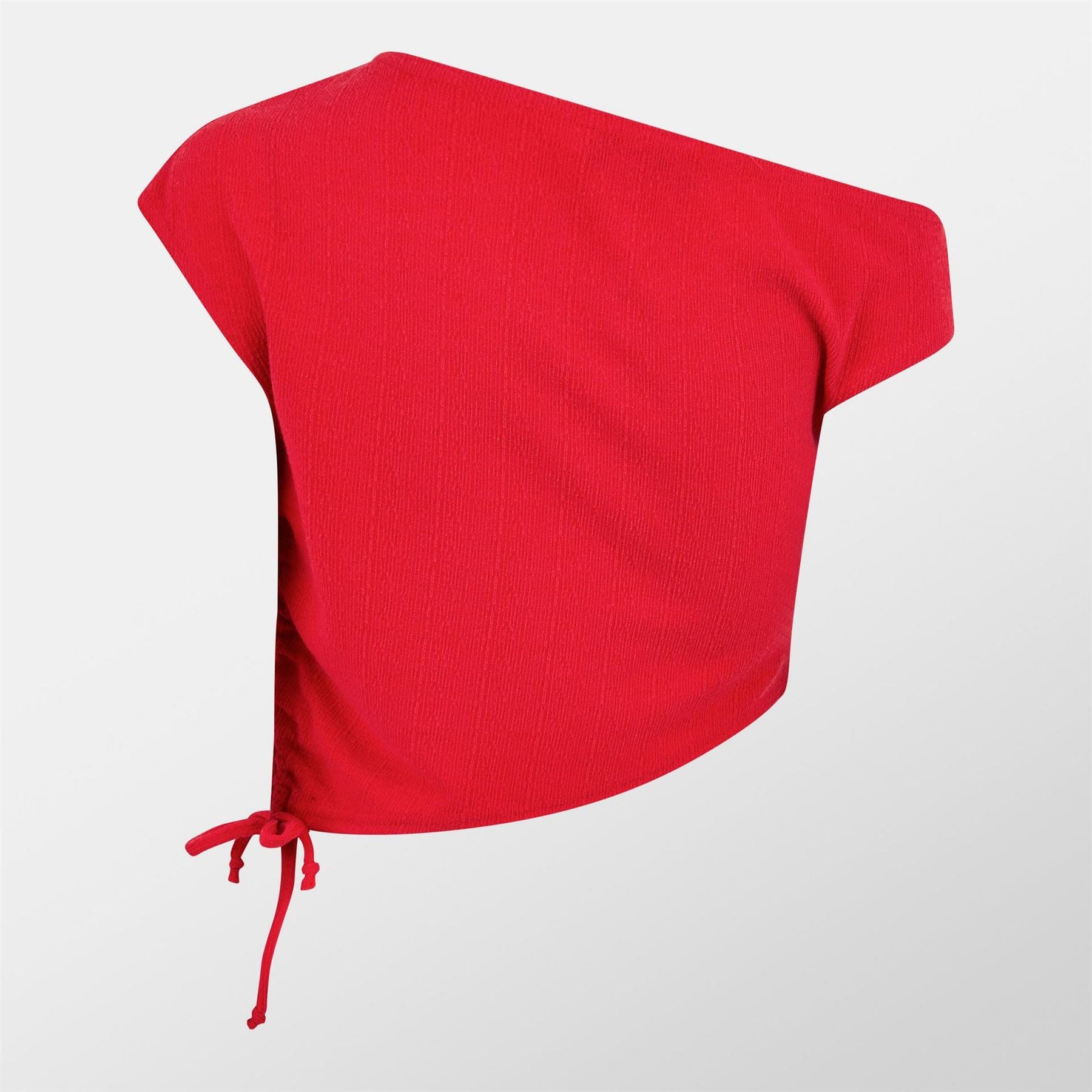 Missy Empire The Shoulder Ruched Crop Top