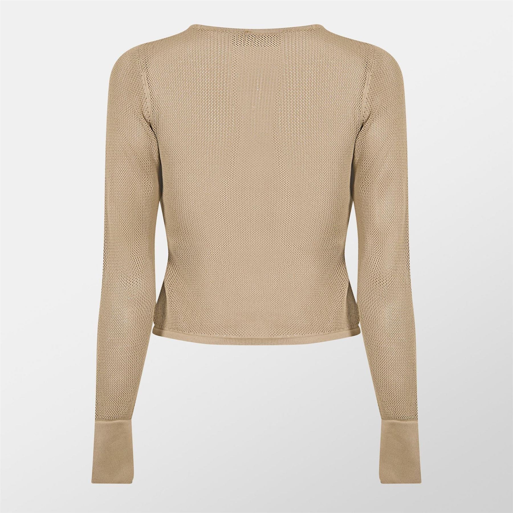 Missy Empire Womens Sheer Knit Flare Cuff Top