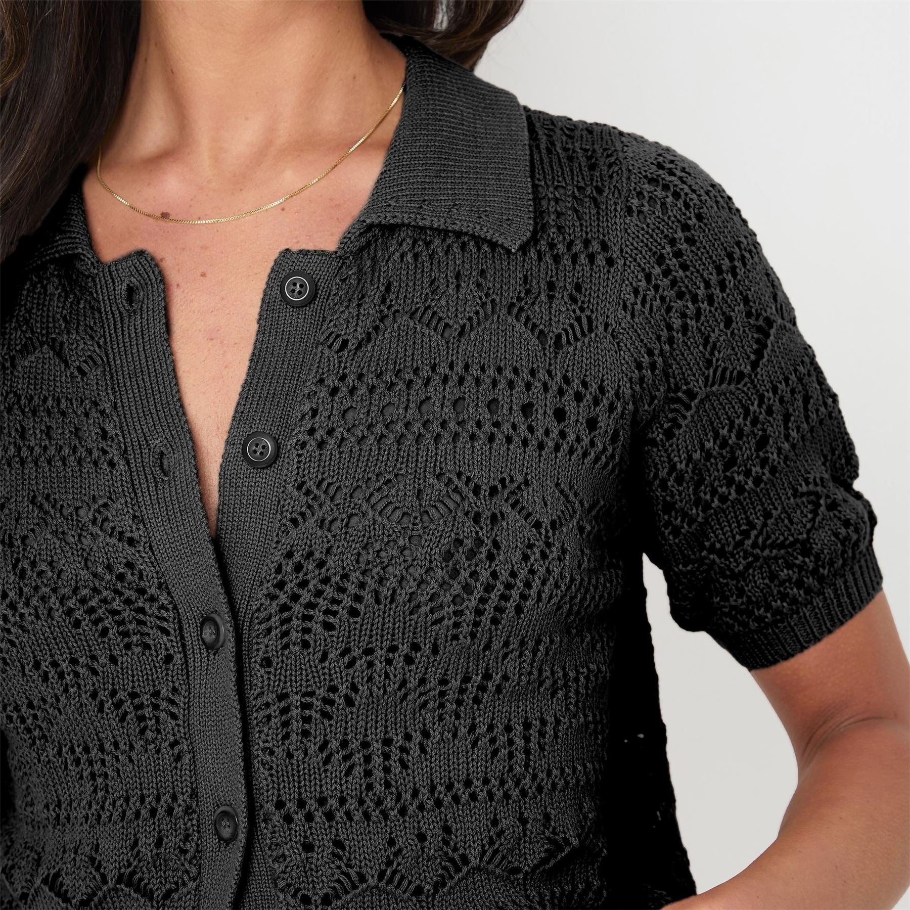 I Saw It First Crochet Lace Top