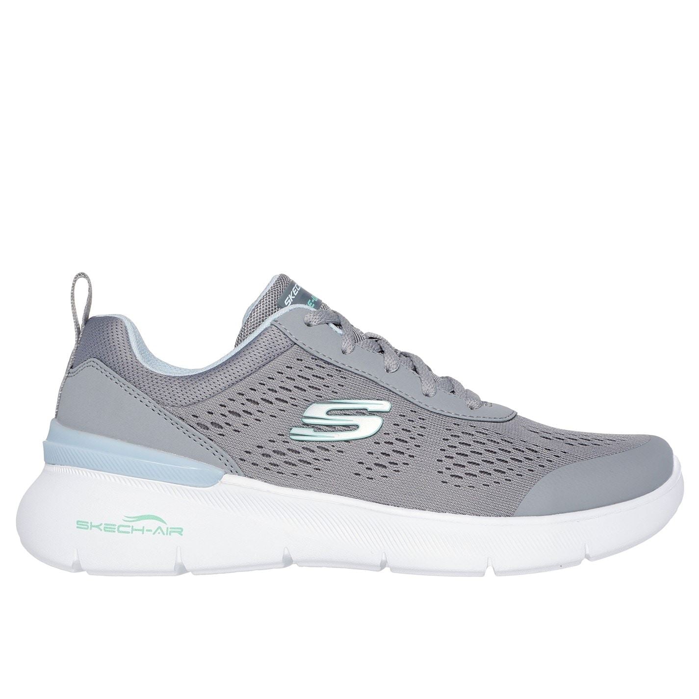 Skechers Womens Engineered Mesh Lace Up W Memory F Low Top Trainers