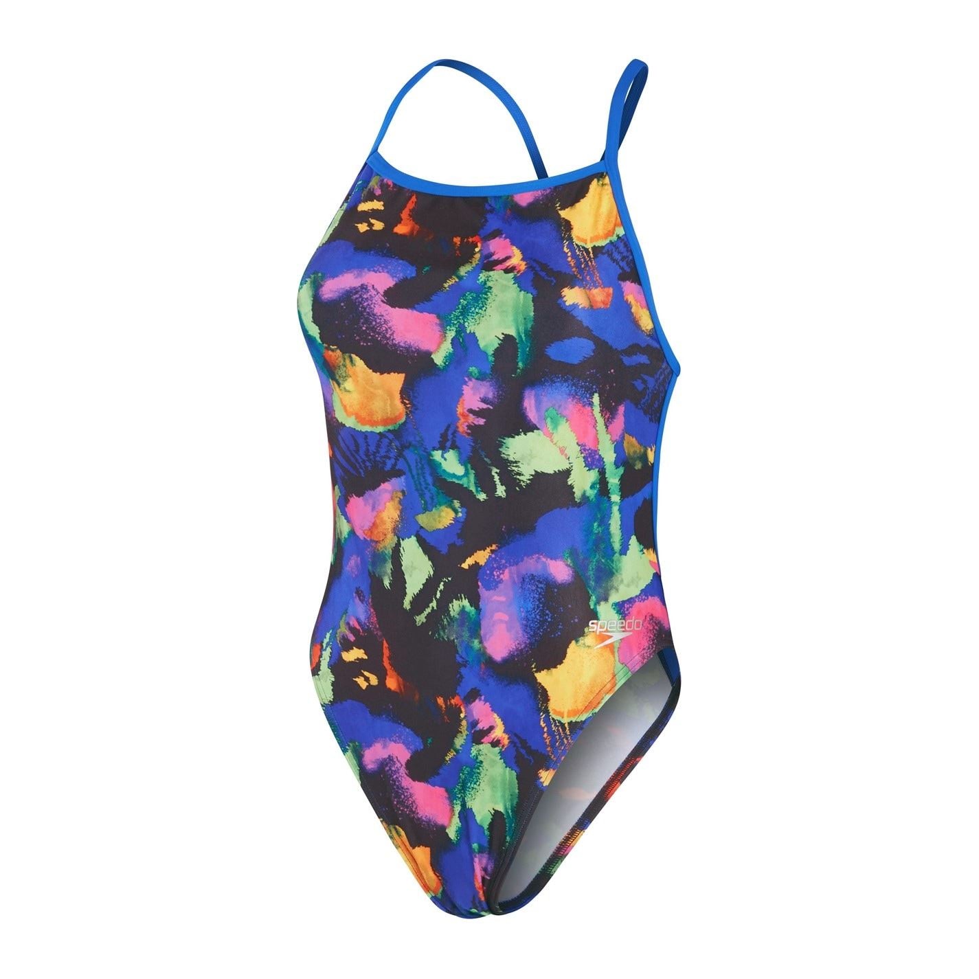 Speedo Club Training Placement Digital  V Back Swimsuit