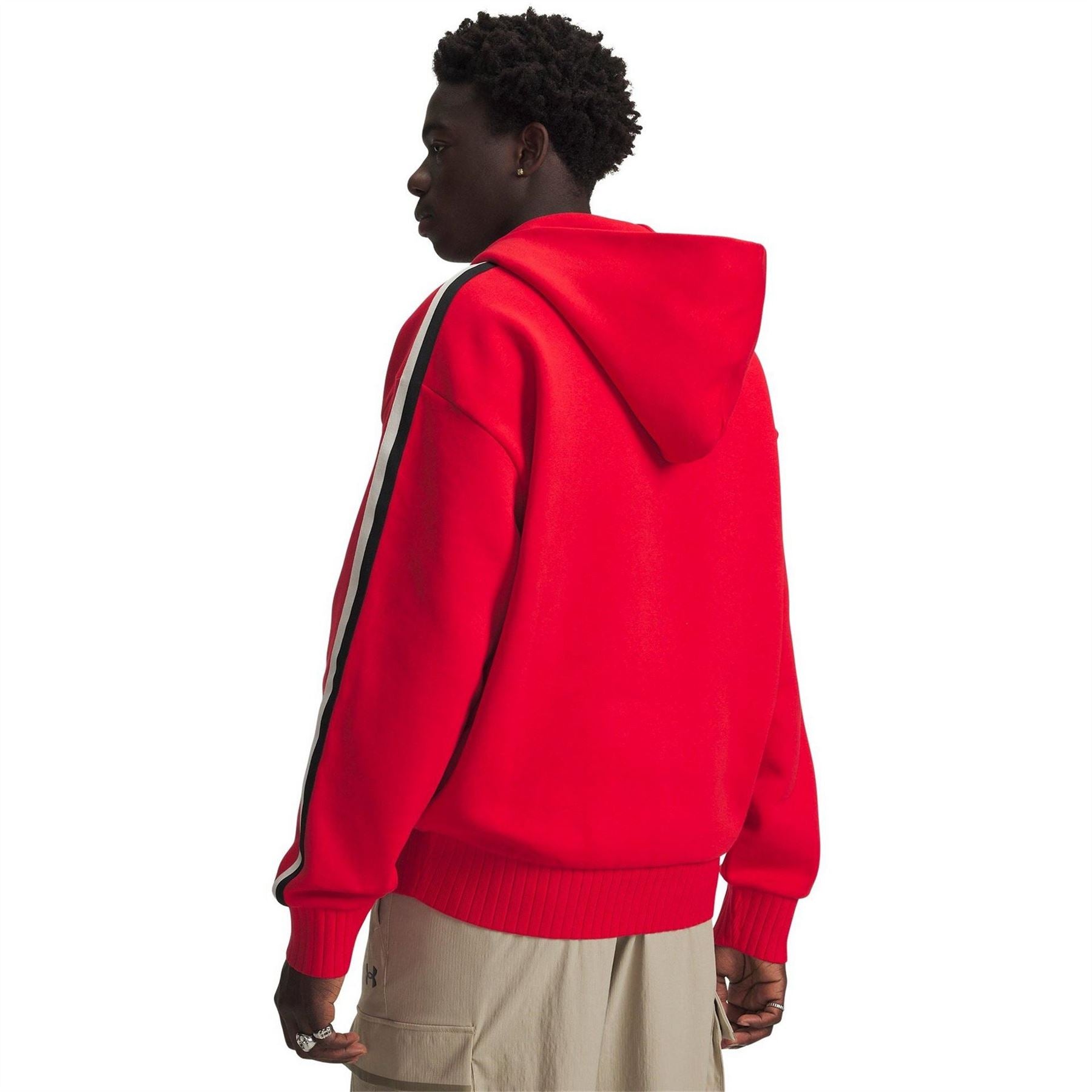Under Armour Icon Solid Patterned Hooded Ribbed Cuff Sweat Jacket