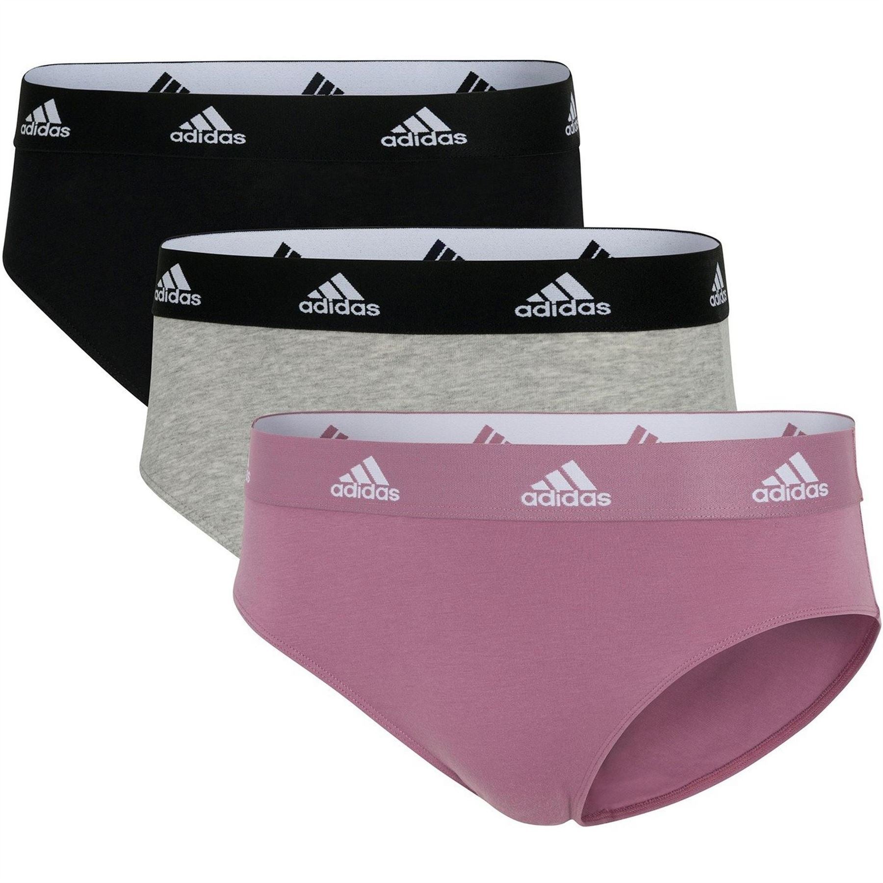 adidas 3 Pack Bikini Top and Swim Brief Set