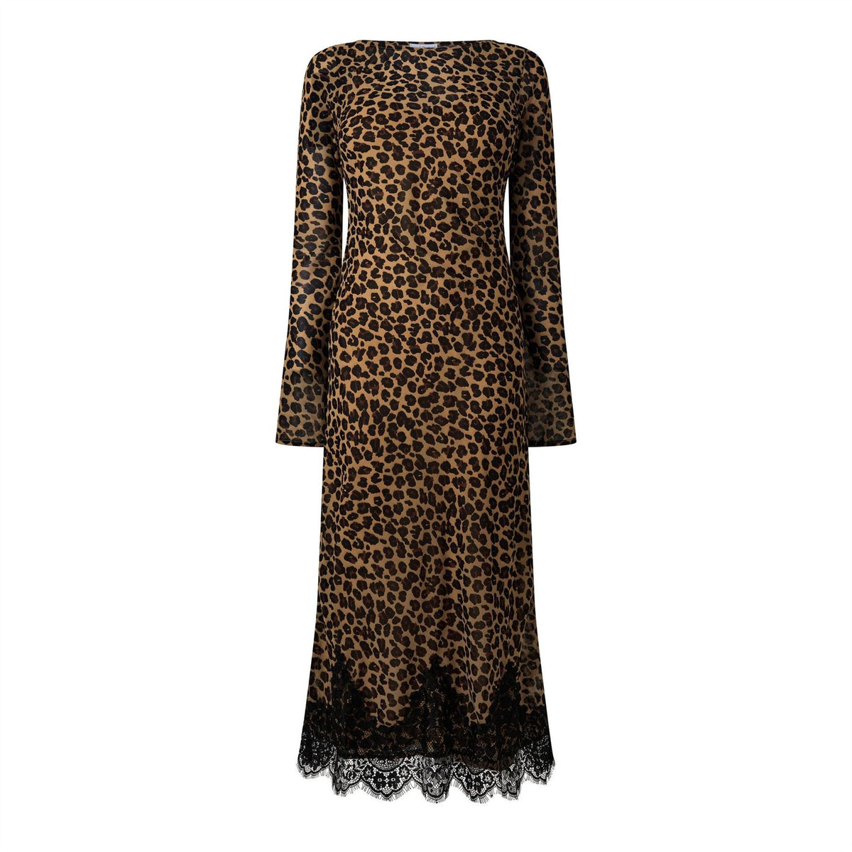 Never Fully Dressed Leopard Print Short Sleeve Maxi Dress