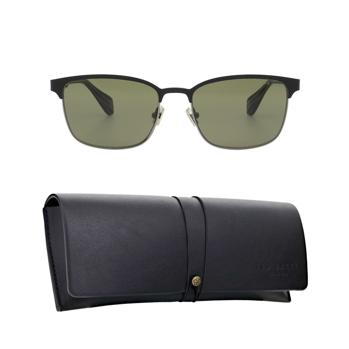 Ted Baker Toby Rectangle Half Rim Sunglasses