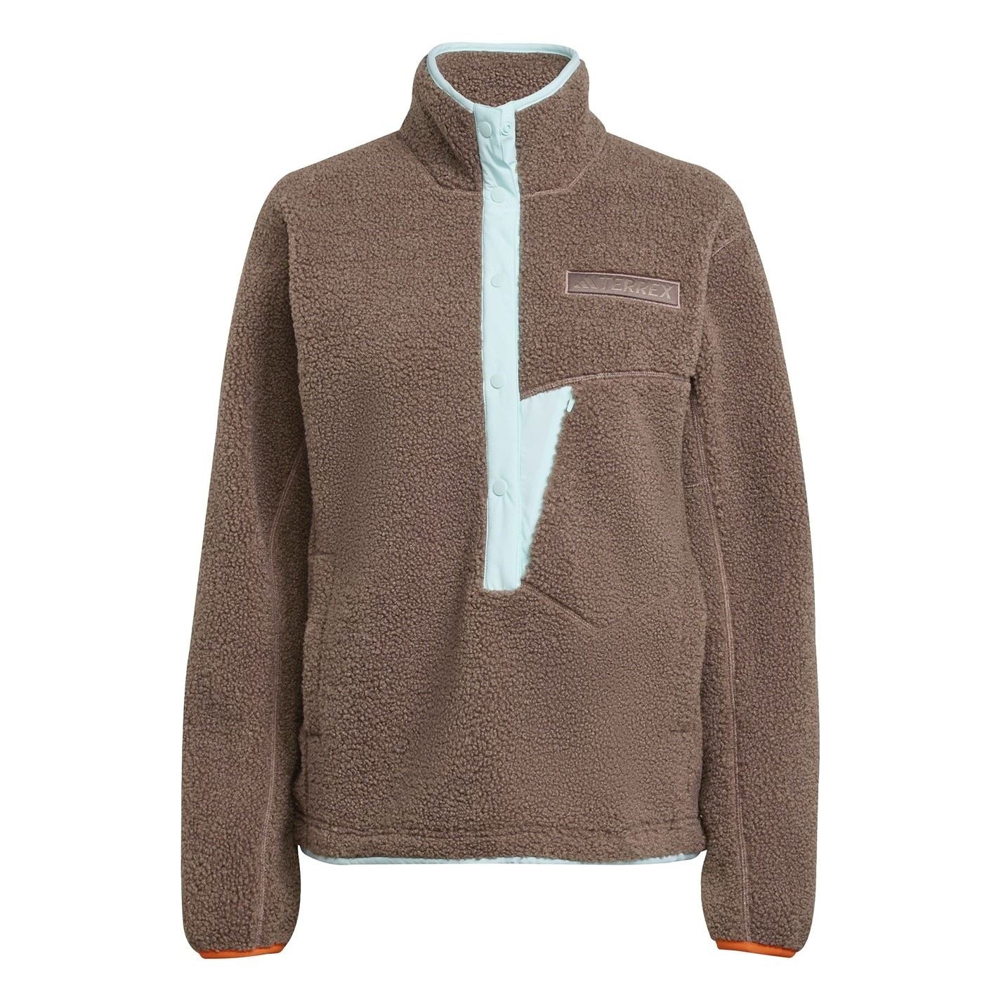 adidas Womens Terrex Xploric High Pile Fleece Pullover Sweatshirt