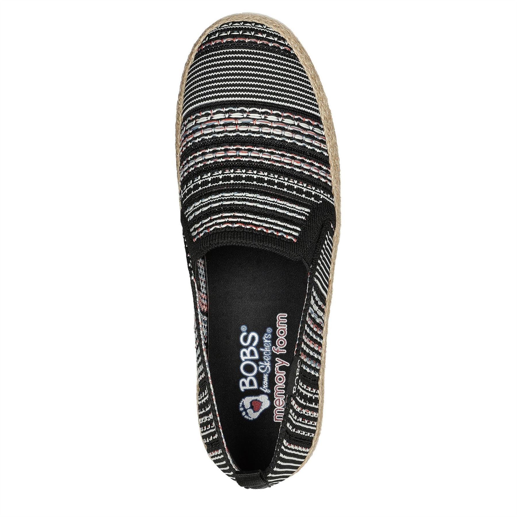 Skechers Engineered Woven Twin Gore Slip On Espadrilles