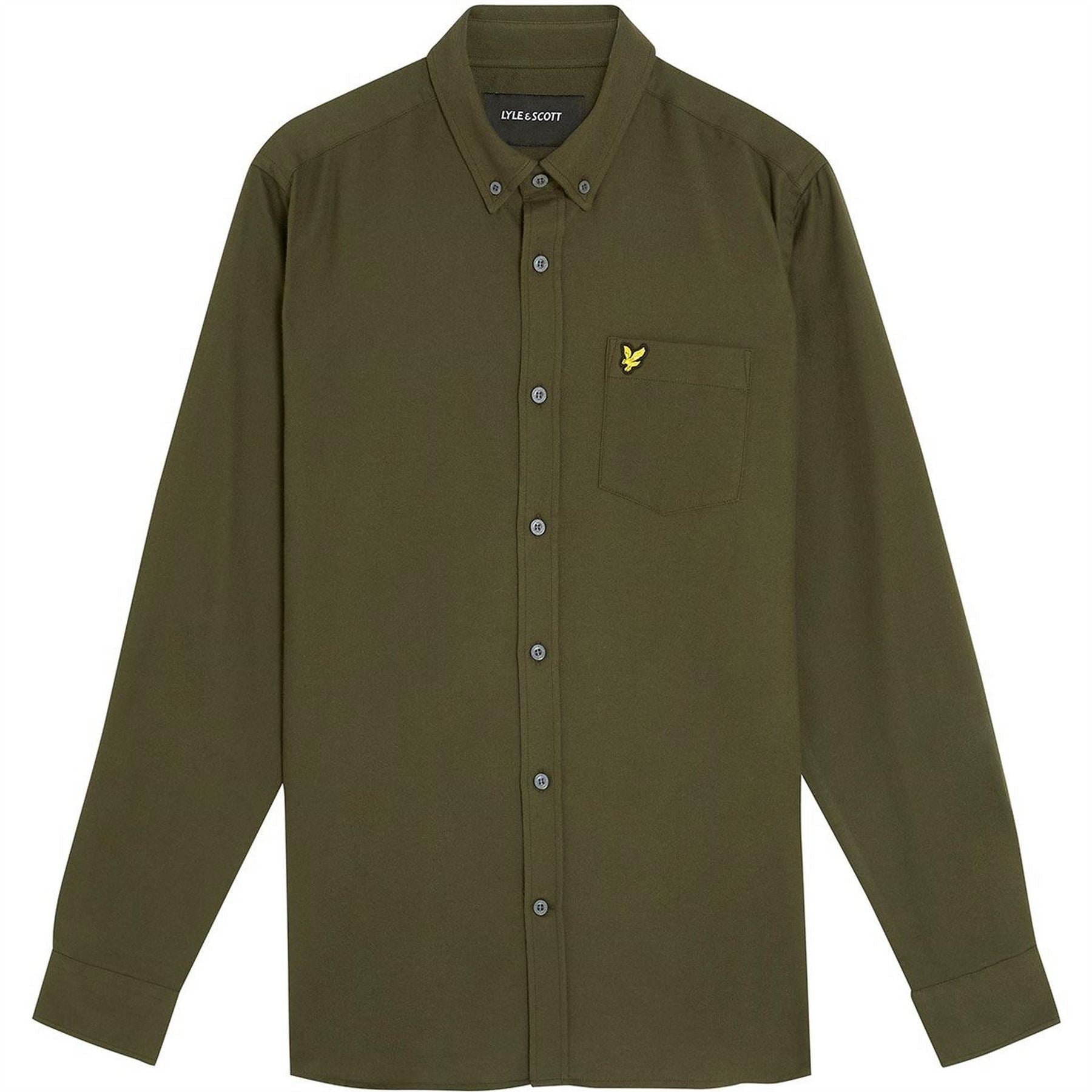 Lyle and Scott Flannel Button Down Collar Long Sleeve Shirt