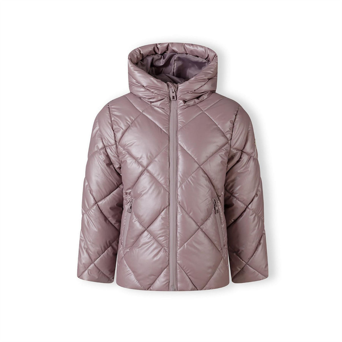 Minoti Girls Quilted Jacket With Hood And Zip Pockets Lilac
