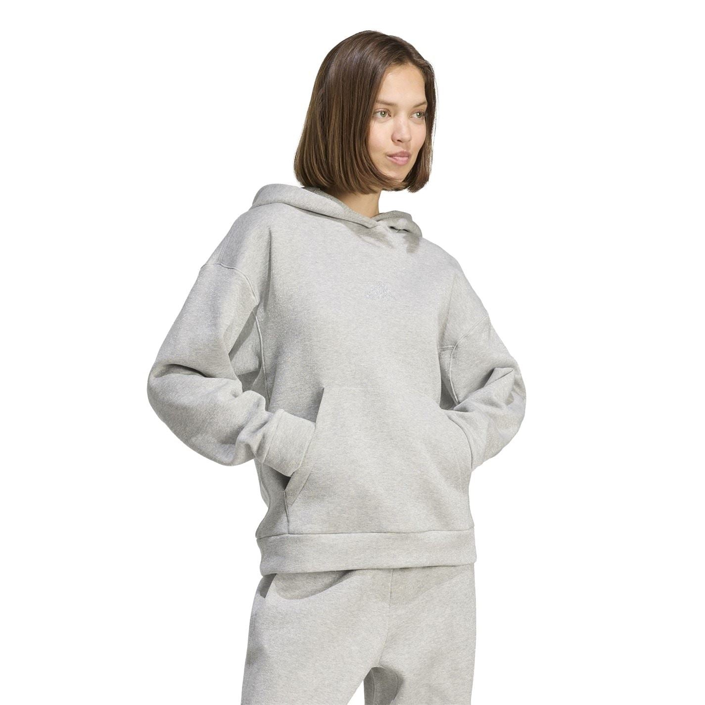 adidas Glitter Hooded Neck Long Sleeve Sweatshirt