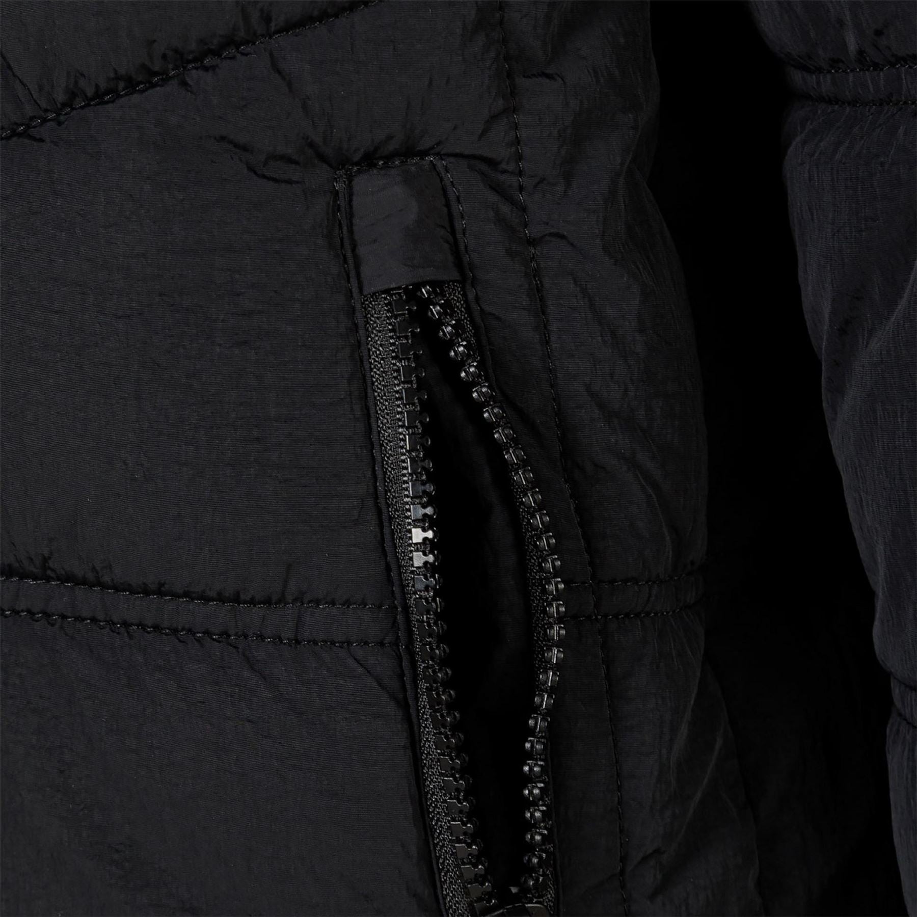 Minoti Boys Quilted Jacket With Hood Zip Pockets Black