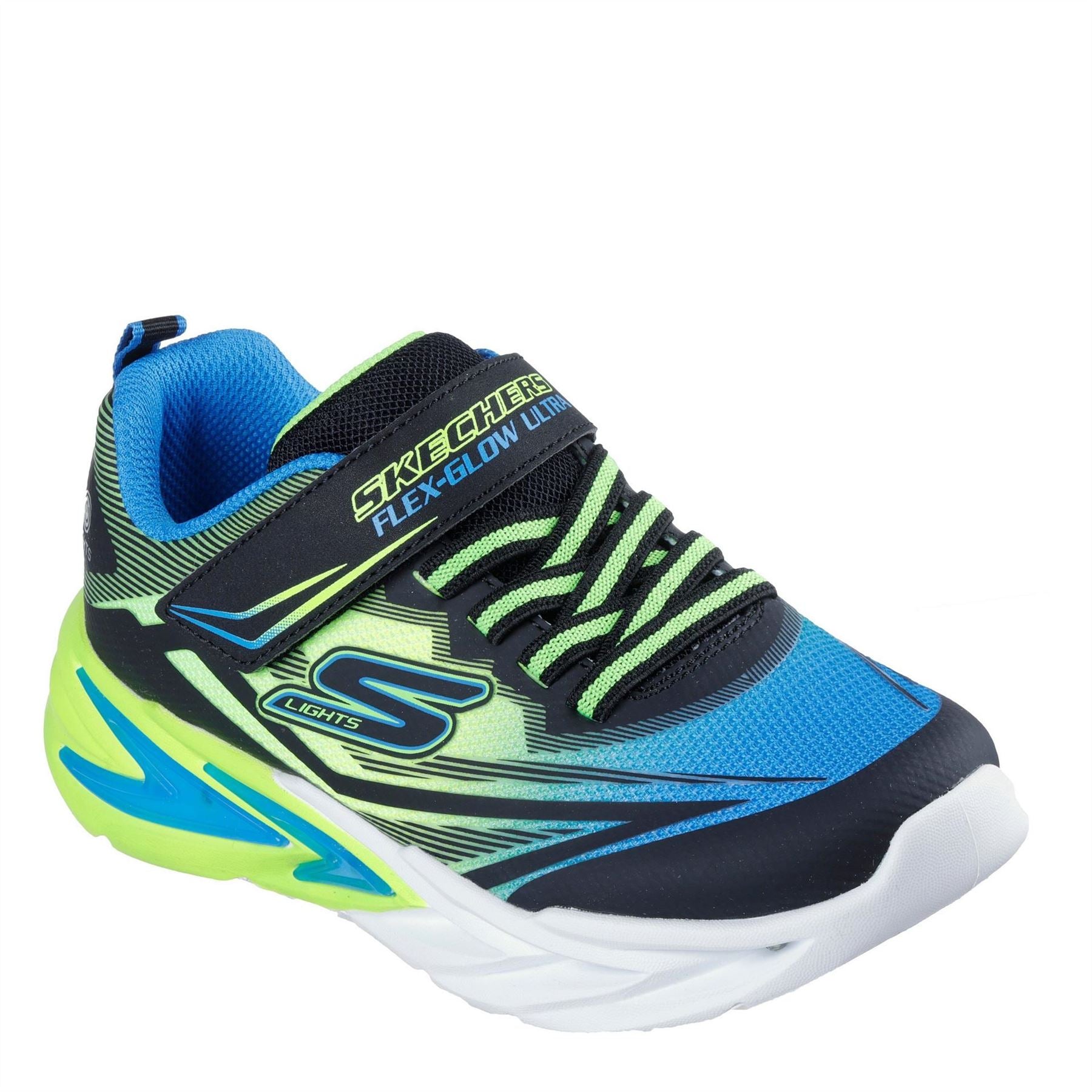 Skechers Lighted Gore  And  Strap Sneaker W Mids Light Up Trainers Boys
