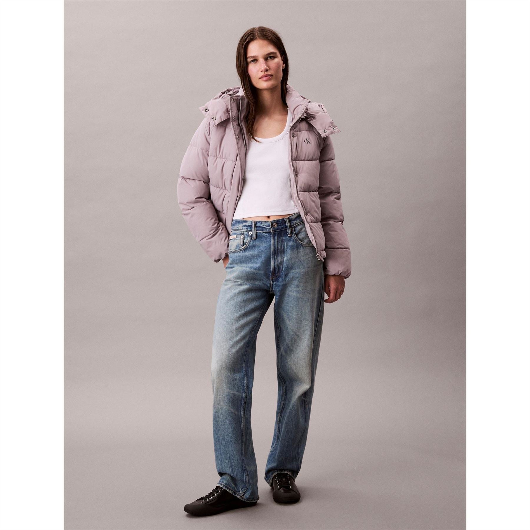 Calvin Klein Jeans  Essential Water Resistant Rds Certified Down Short Puffer Jacket