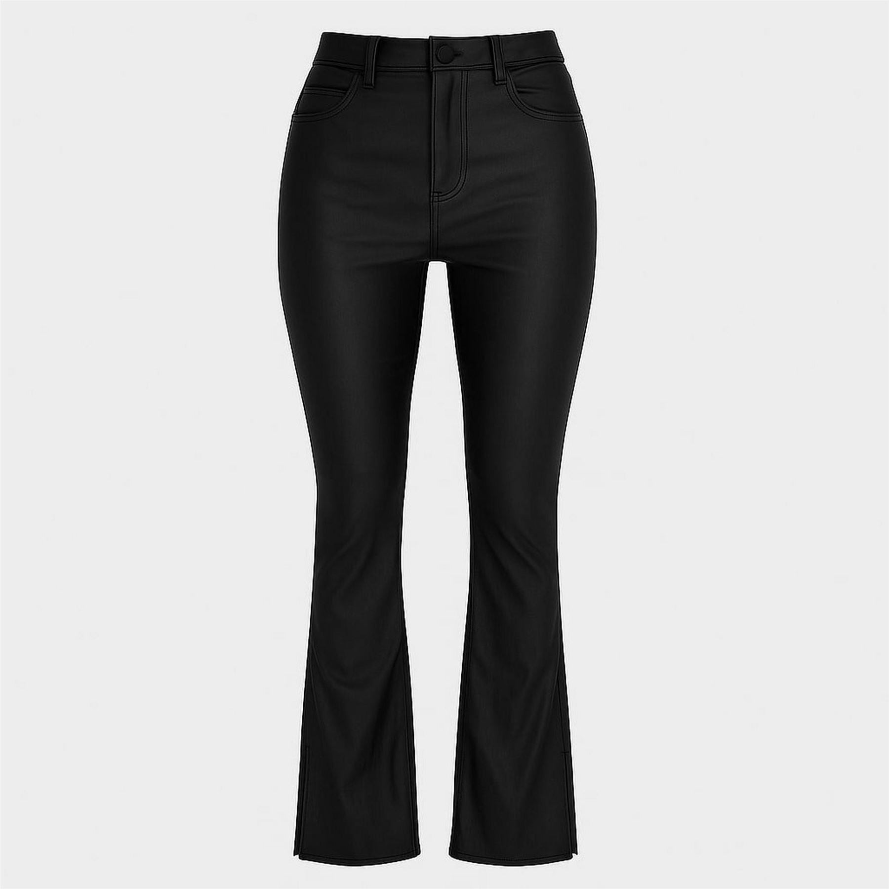I Saw It First Denim Side Split Flare Trousers