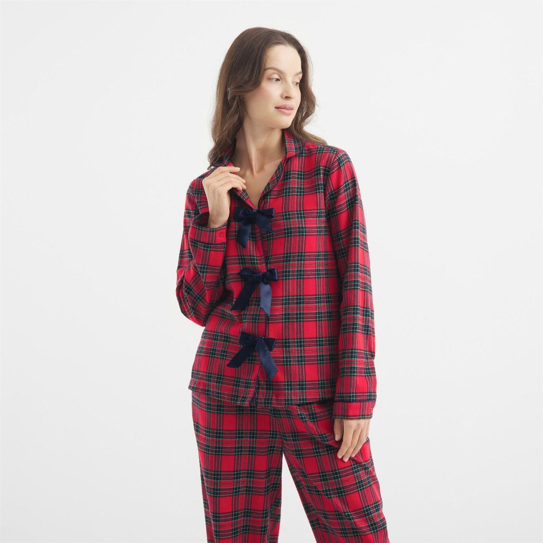 Chelsea Peers Bow Tie Long Sleeve Pyjama Set