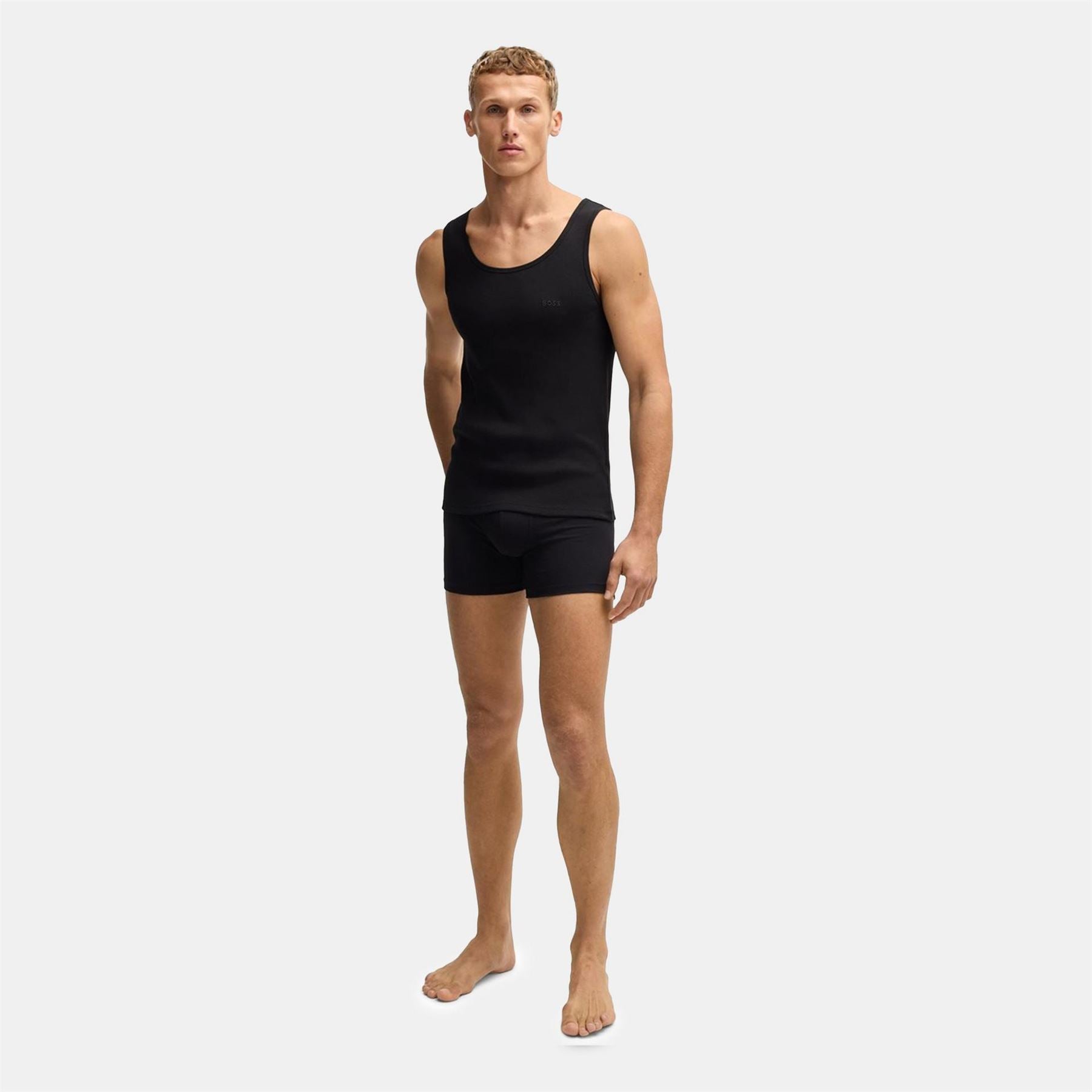 Boss Classic Ribbed Tank Top 3 Pack, Cotton Construction