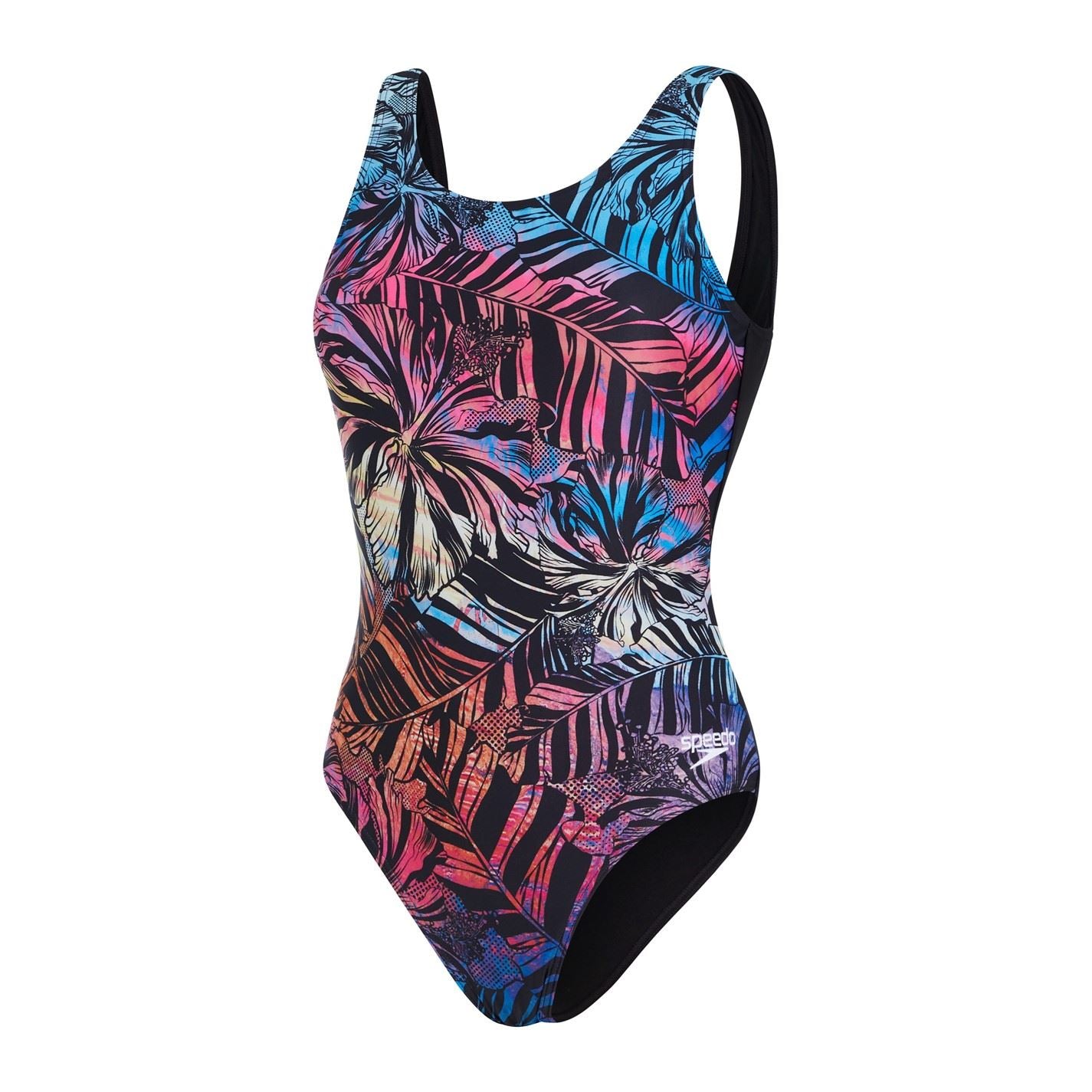Speedo Womens Placement U Back Swimsuit One Piece