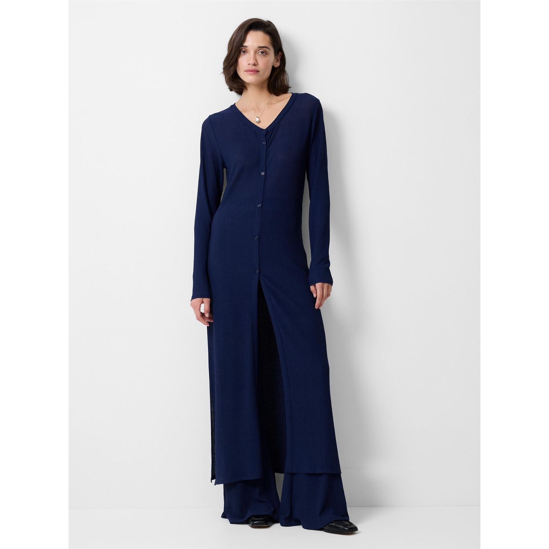 French Connection Meera V-Neck Long Sleeve Maxi Dress
