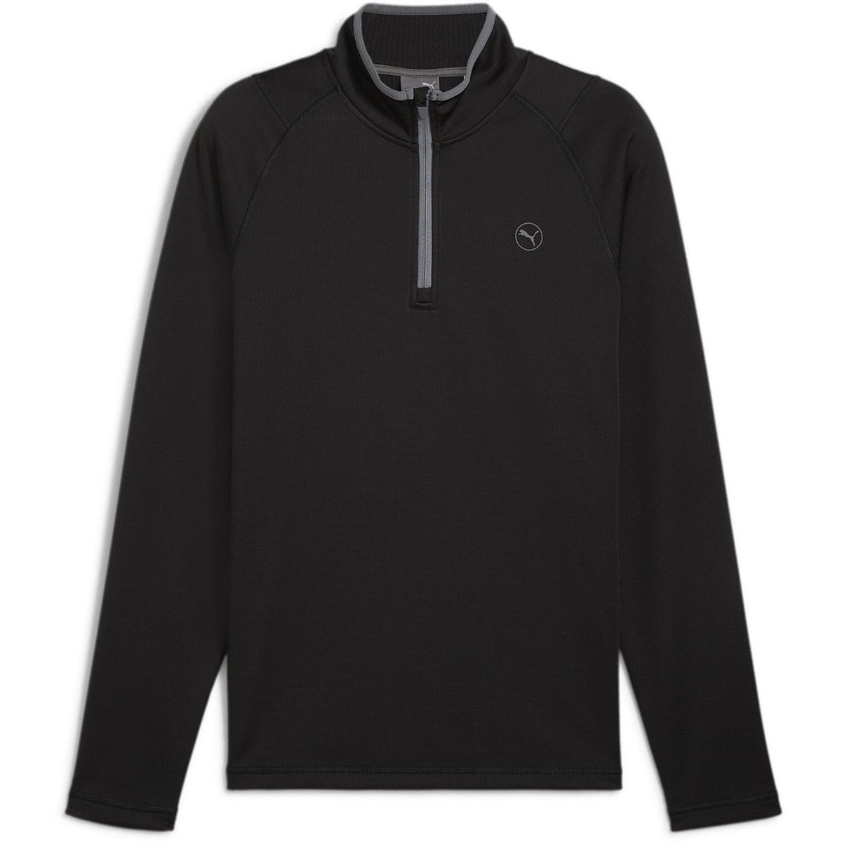 Puma Fleece Quarter Zip Long Sleeve Performance Polo Shirt