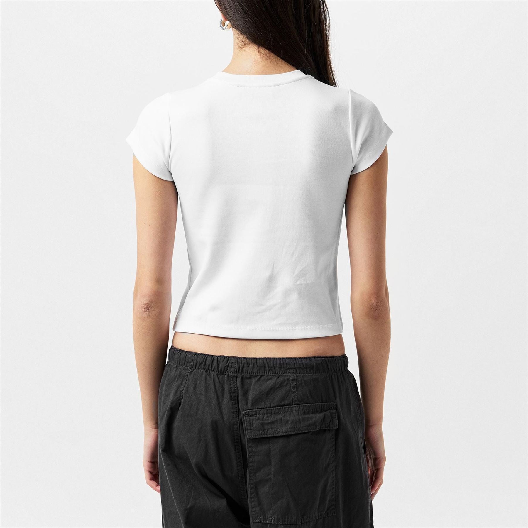 FCUK Cropped Crew Neck Short Sleeve T-Shirt